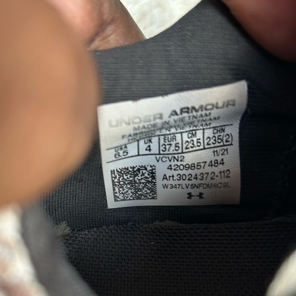 Under Armour Black and Gray Athletic Shoes - Picture 2 of 3